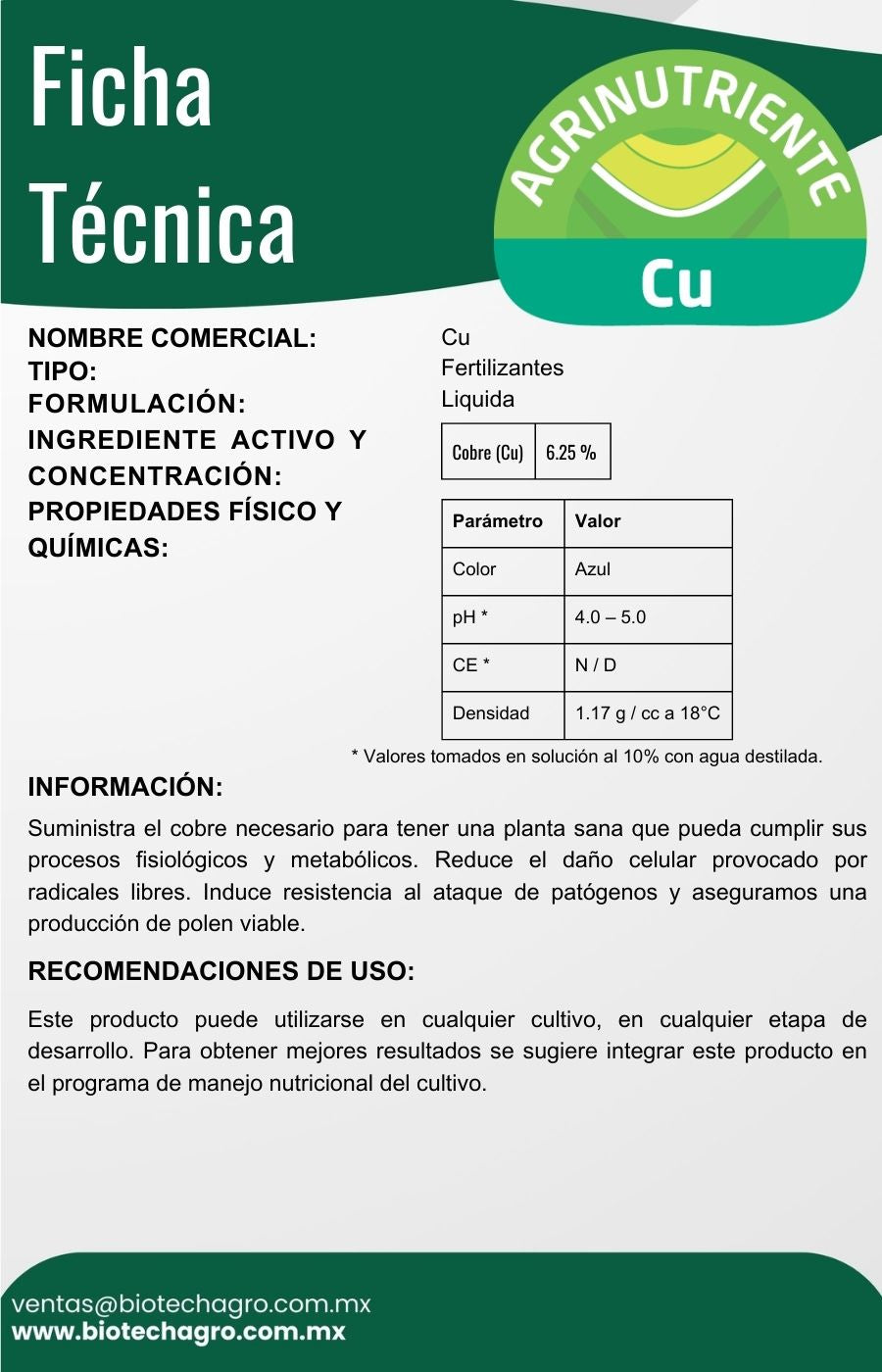 Cu (Cobre)