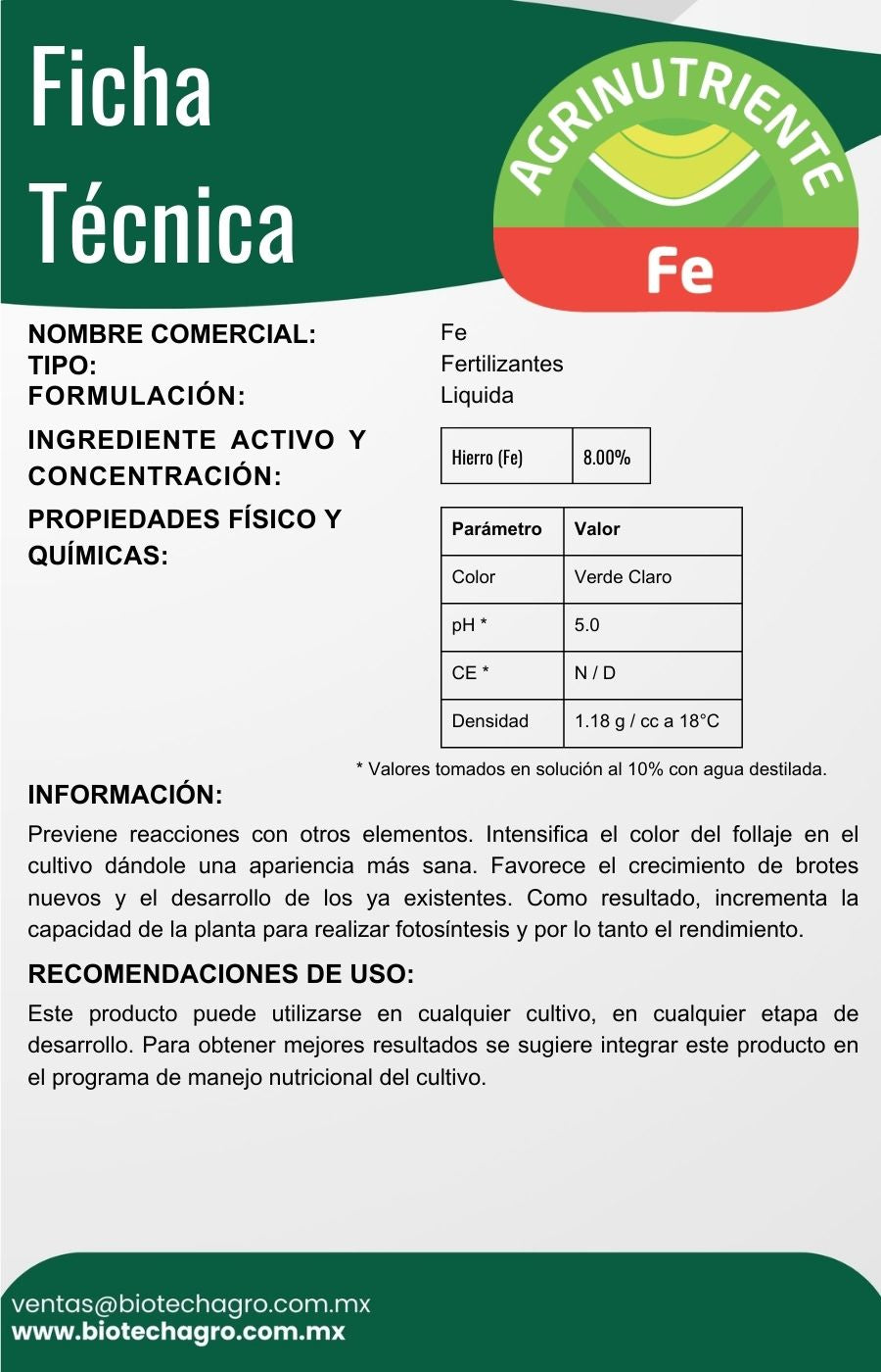 Fe (Hierro)