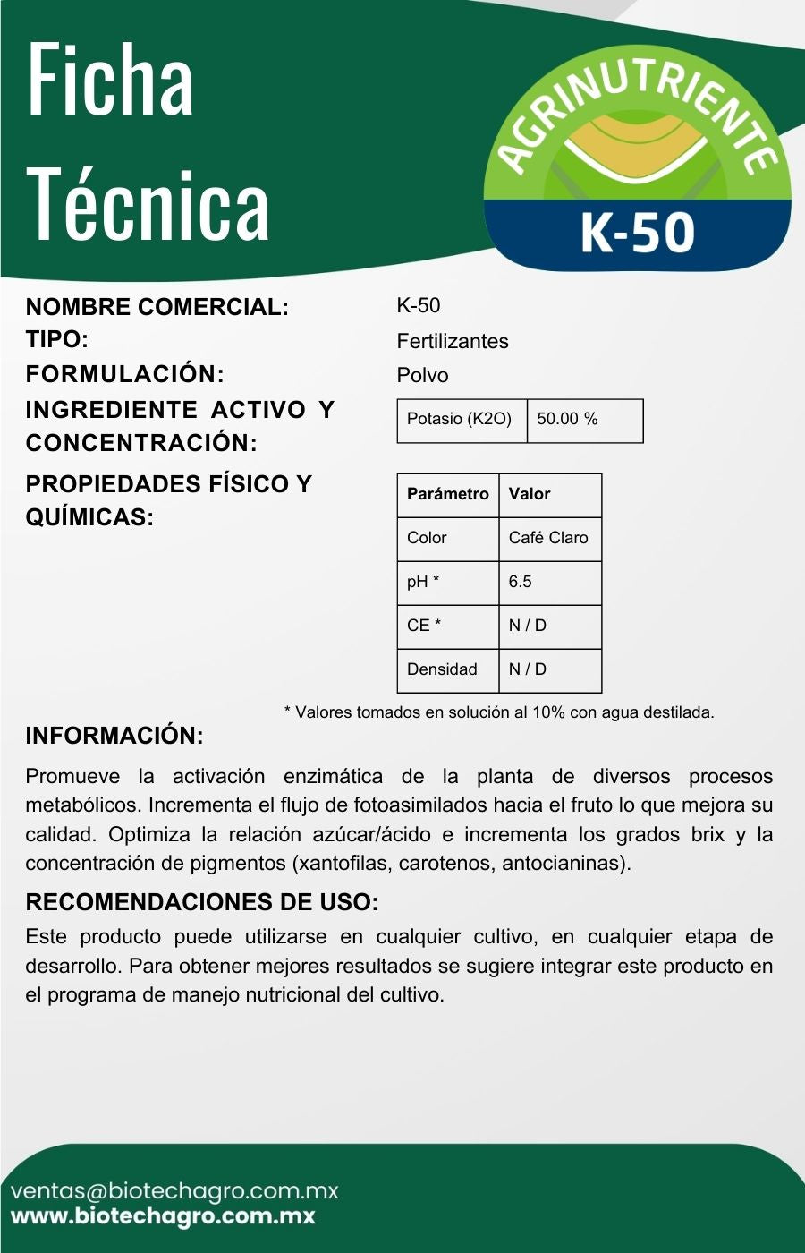 K-50 (Potasio)